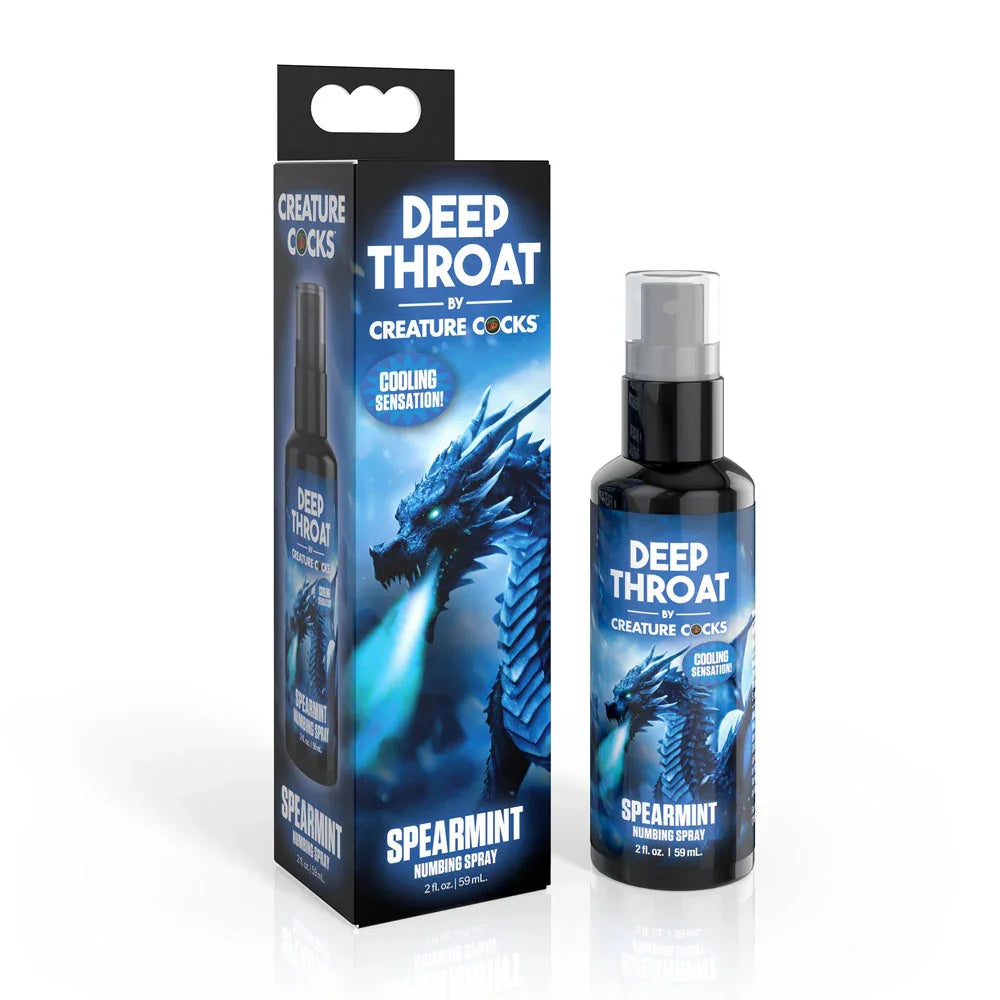 Creature Cocks Deep Throat Spray - Spearmint - Spearmint Flavoured Numbing Spray - 59 ml Spray - Take A Peek