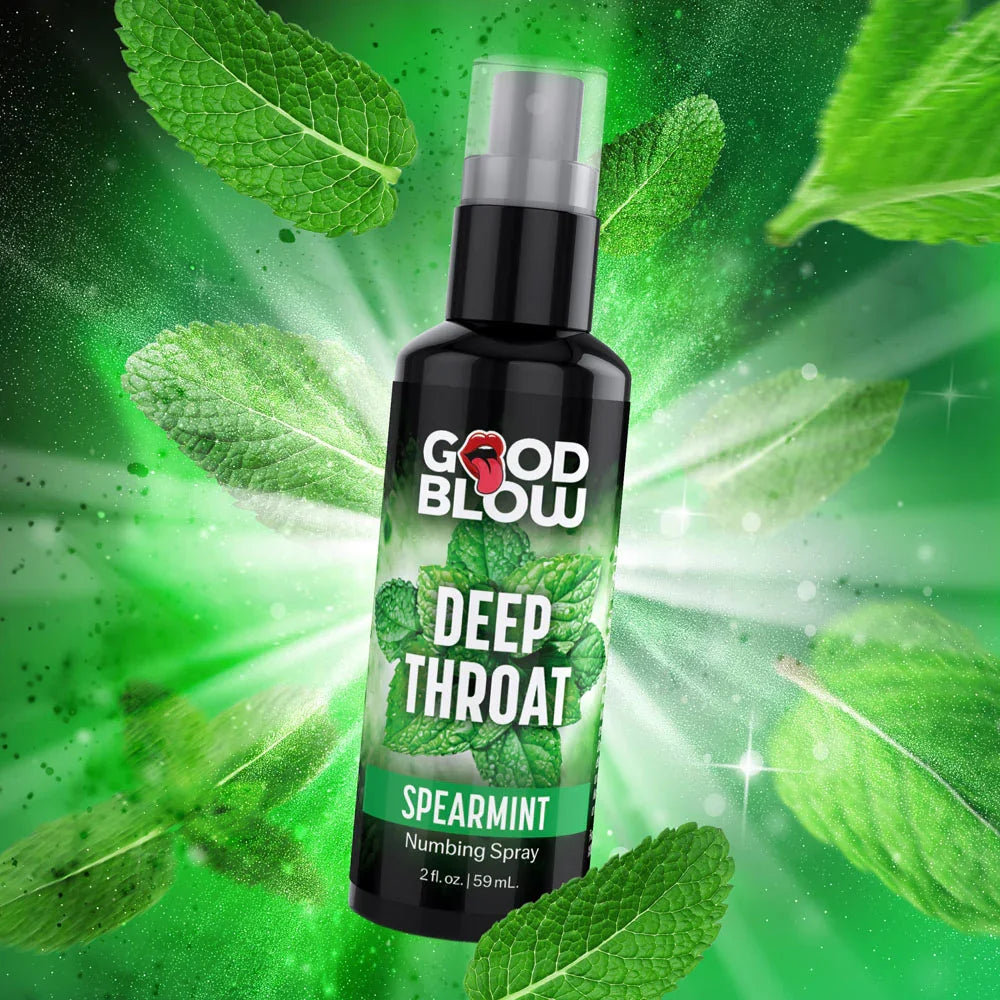 Good Blow Deep Throat Spray - Spearmint - Spearmint Flavoured Numbing Spray - 59 ml Spray - Take A Peek