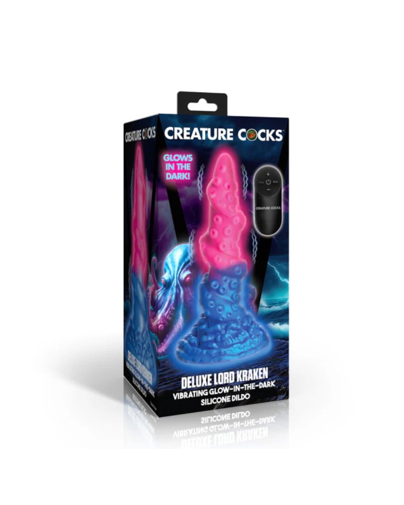 Creature Cocks Deluxe Lord Kraken Vibrating Glow-in-the-Dark Silicone Dildo-AH648