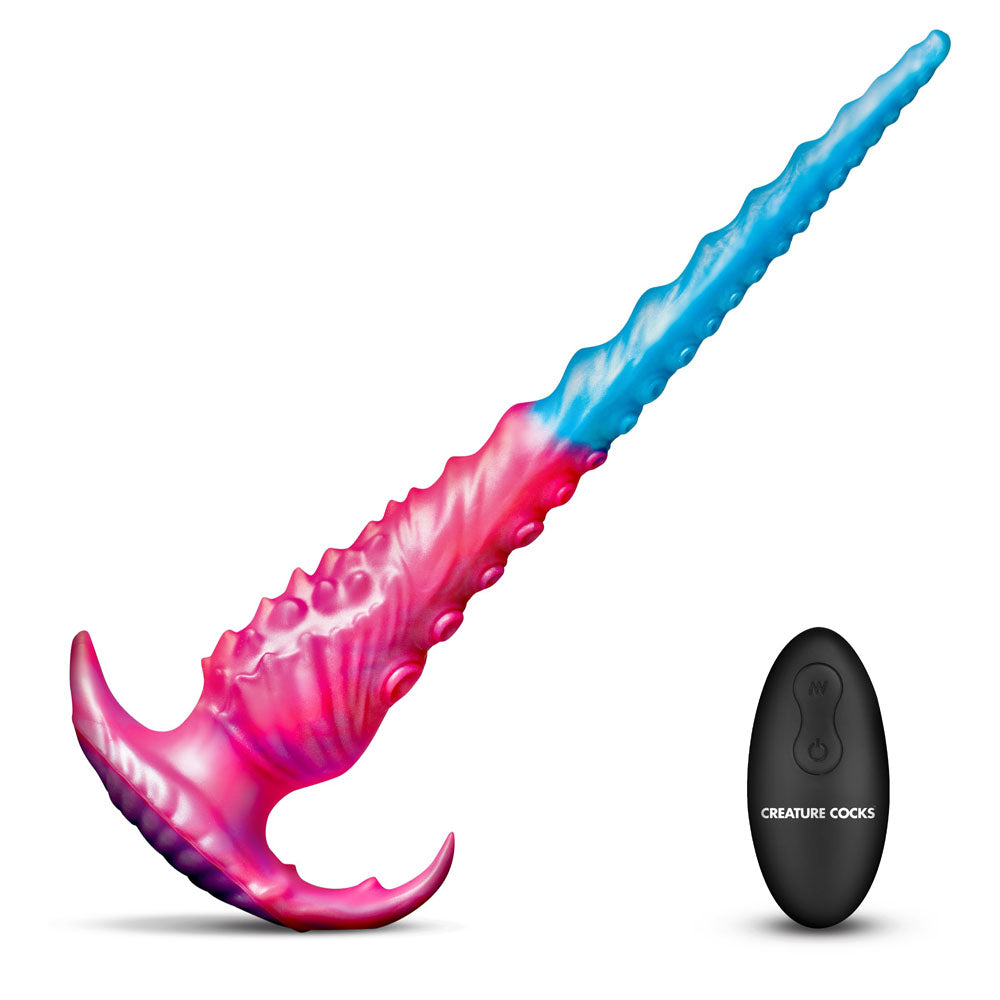 Creature Cocks Vibropus - Blue/Pink 34.3 cm USB Rechargeable Vibrating Tentacle Dildo with Wireless Remote - Take A Peek