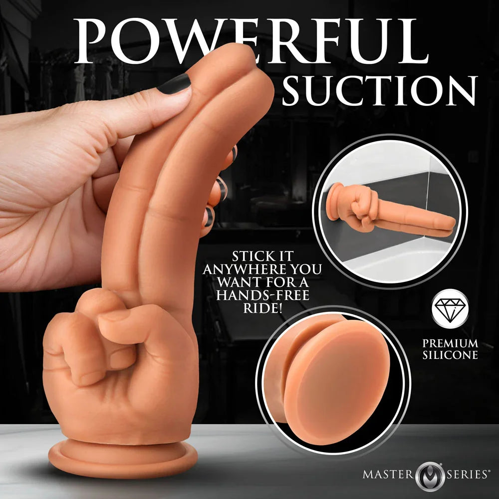 Master Series The Pleaser - 23.6 cm Double Finger Dildo - Take A Peek