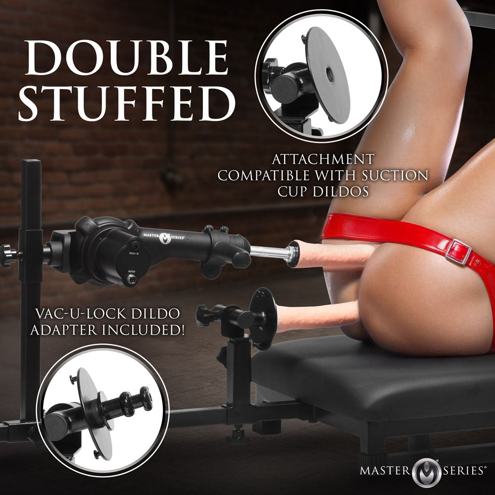 Master Series Breed Master - Breeding Restraint Stand with Sex Machine - Take A Peek
