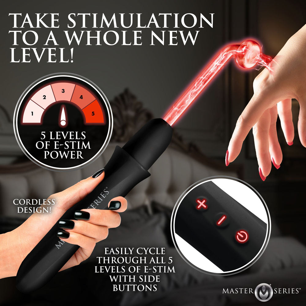 Master Series Electrawand - Rechargeable E-Stim Violet Wand with Attachments - Take A Peek