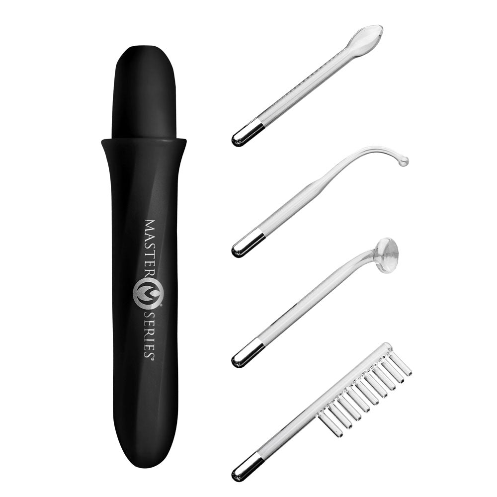 Master Series Electrawand - Rechargeable E-Stim Violet Wand with Attachments - Take A Peek