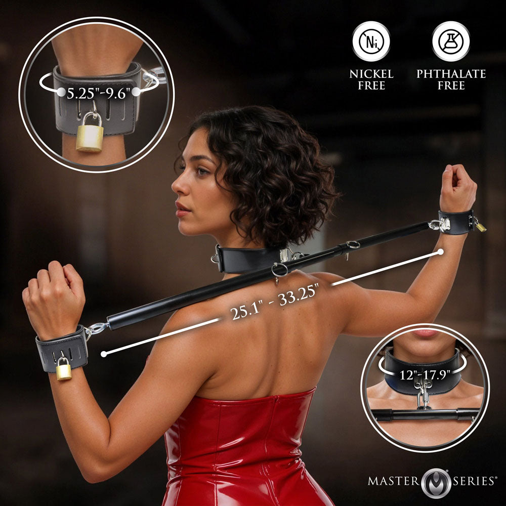Master Series Dominion Bar - Adjustable Spreader Bar with Collar - Take A Peek