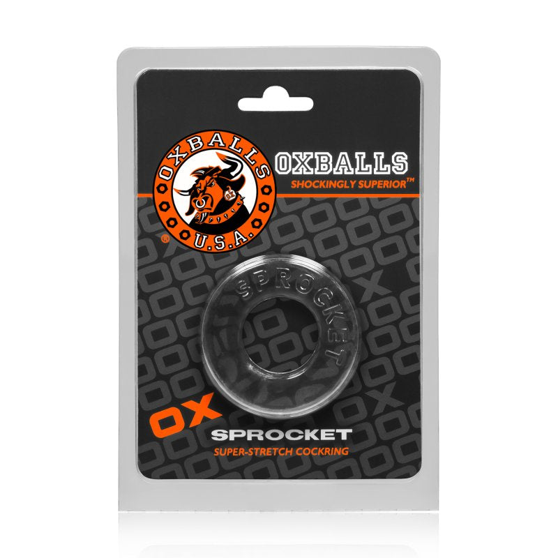 OXBALLS SPROCKET no-roll comfort cockring CLEAR-AJ-1043-CLR