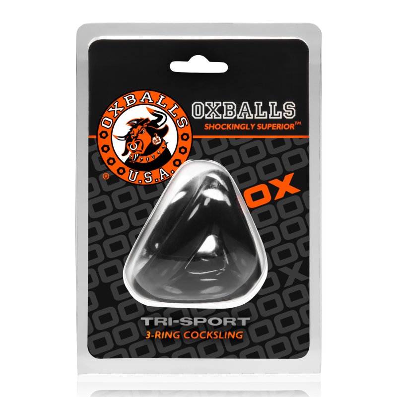OXBALLS TRI-SPORT versatile 3-ring cocksling BLACK-AJ-1076-BLK