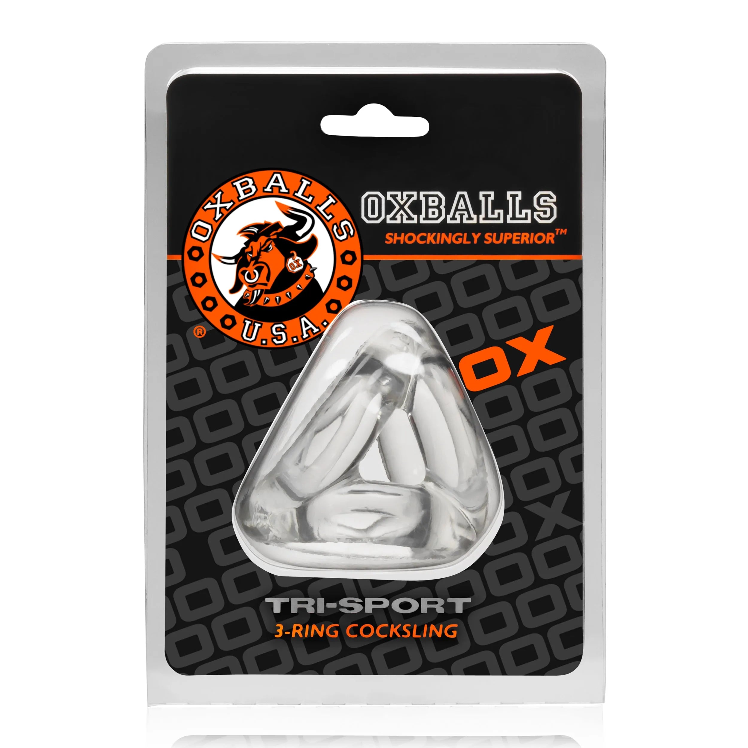 OXBALLS TRI-SPORT versatile 3-ring cocksling CLEAR - Take A Peek