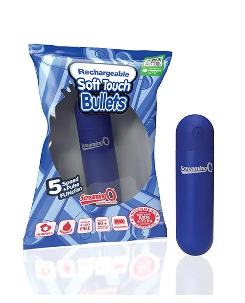 Screaming O Soft Touch Rechargeable Bullets - Blue - Take A Peek