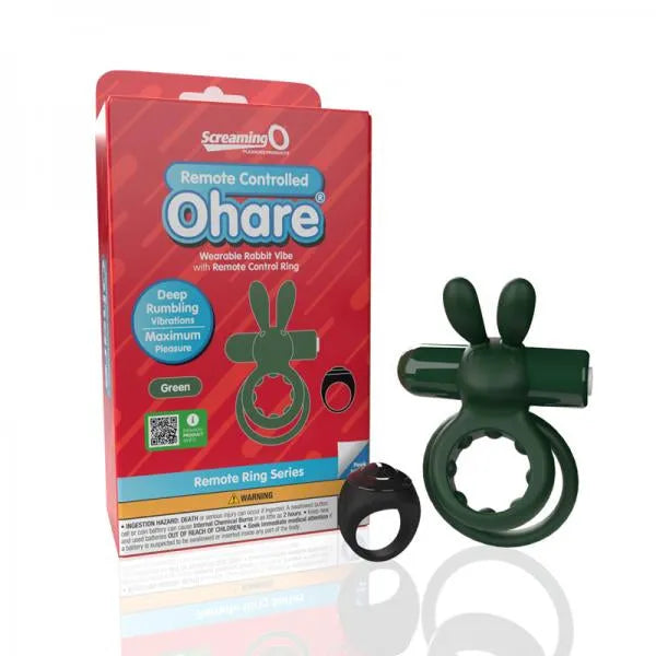 Screaming O Remote Controlled Ohare Vibrating Ring - Green - Take A Peek