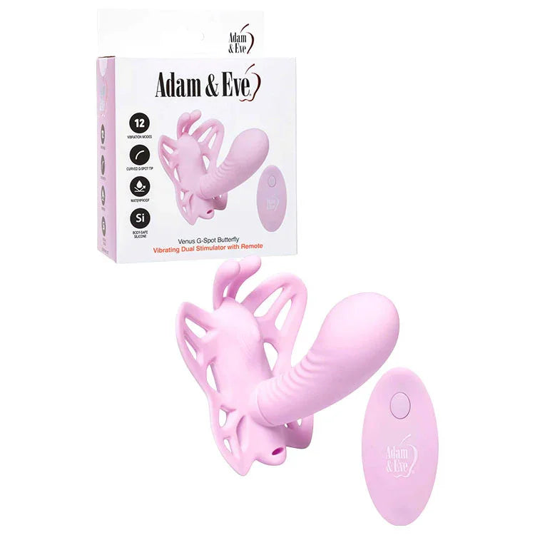 Adam & Eve VENUS G-SPOT BUTTERFLY - USB Rechargeable Wearable Butterfly Vibrator with Remote - Take A Peek
