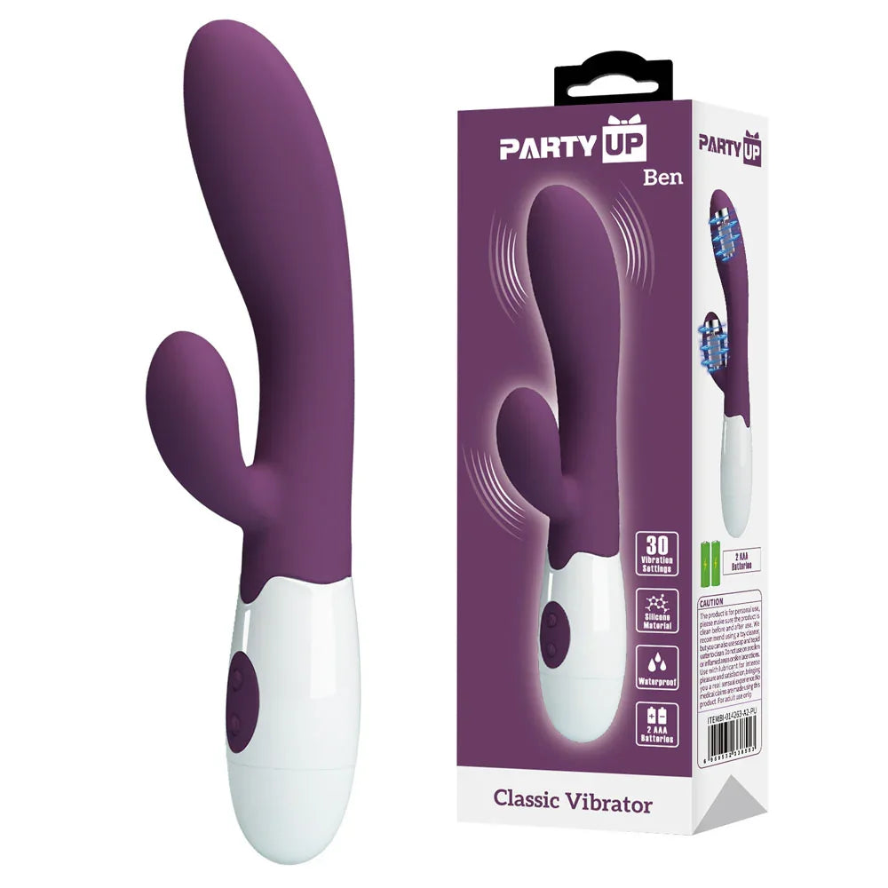 Party Up BEN Classic Vibe - - 20 cm Rabbit Vibrator - Take A Peek