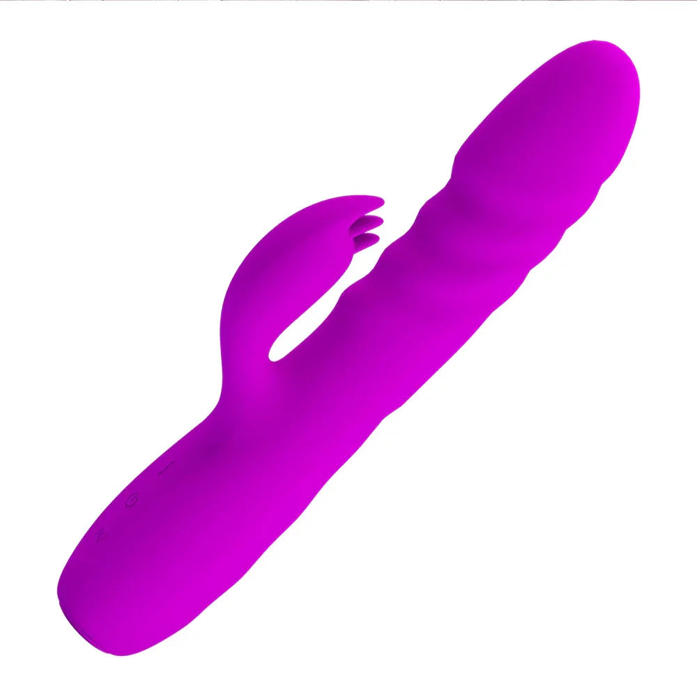 Party Up BOB Thrusting Vibe - - 25 cm USB Rechargeable Thrusting Rabbit Vibrator - Take A Peek