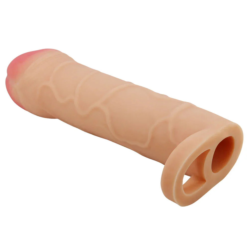 Party Up OWEN 1 Inch Extender Sleeve - 1 Inch Penis Extender Sleeve with Ball Strap - Take A Peek