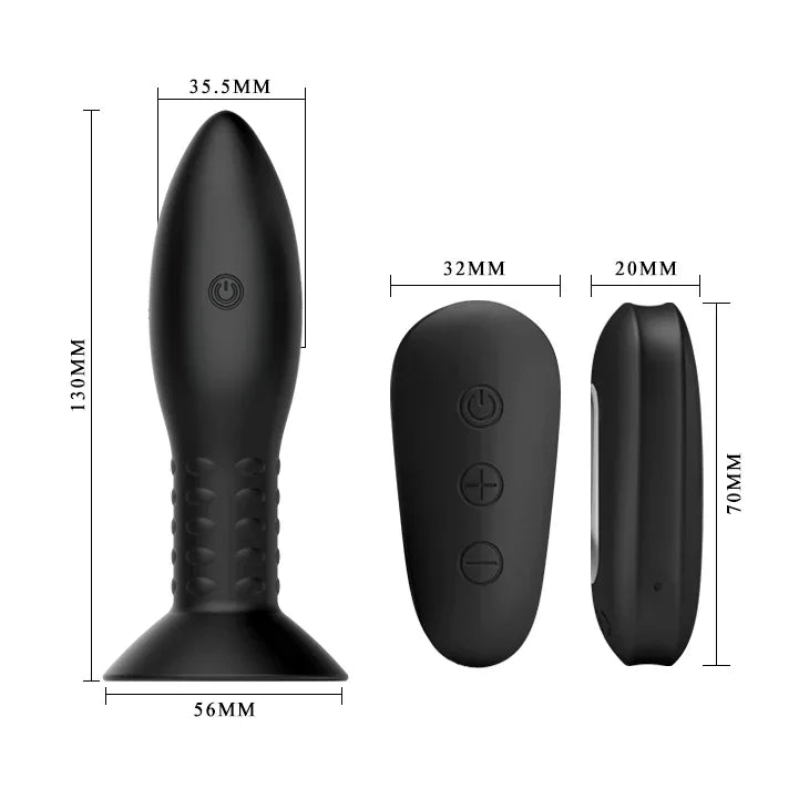 MR PLAY Rotation Beads Anal Plug - USB Rechargeable Beaded Butt Plug with Wireless Remote - Take A Peek