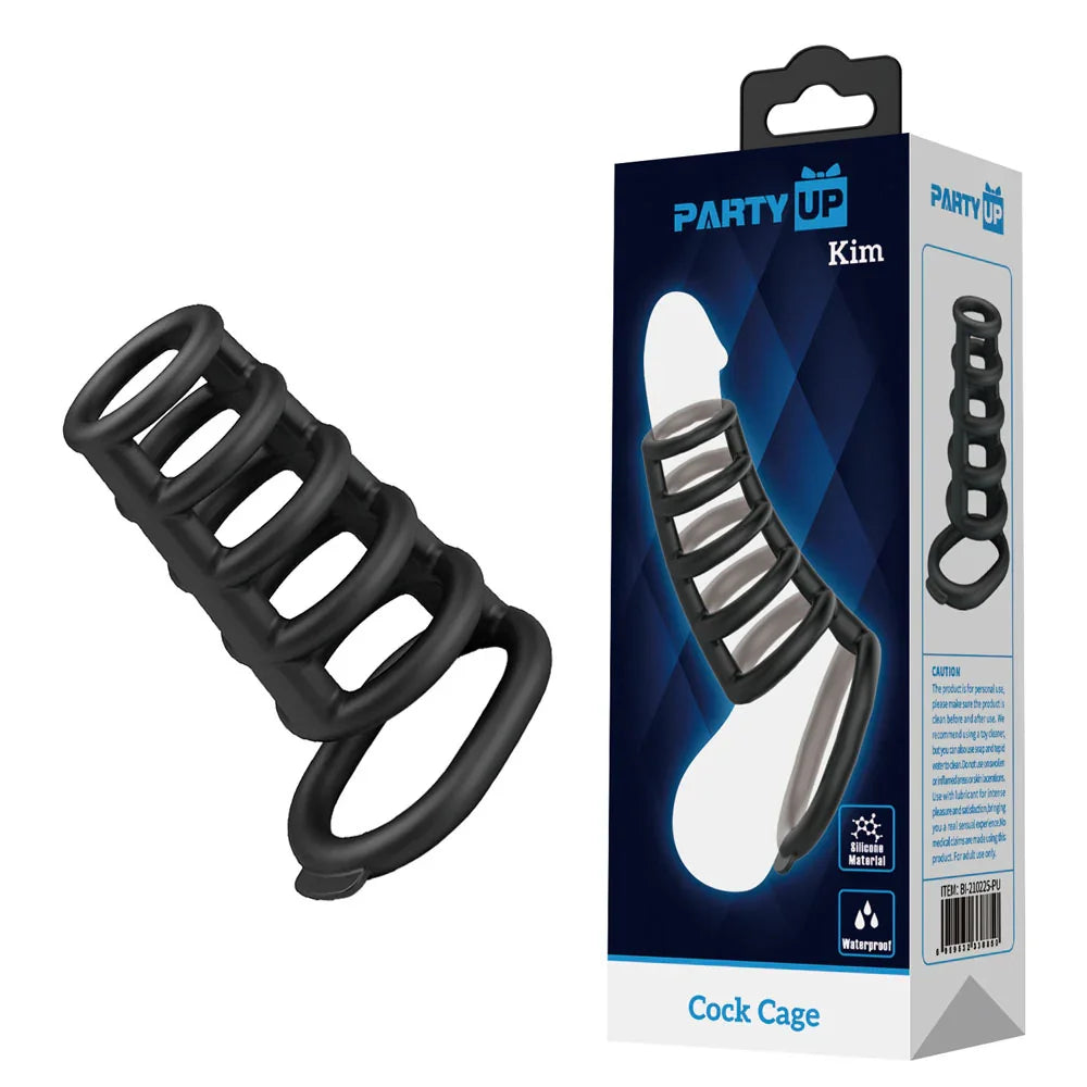 Party Up KIM Cock Cage - Cock Ring Cage - Take A Peek