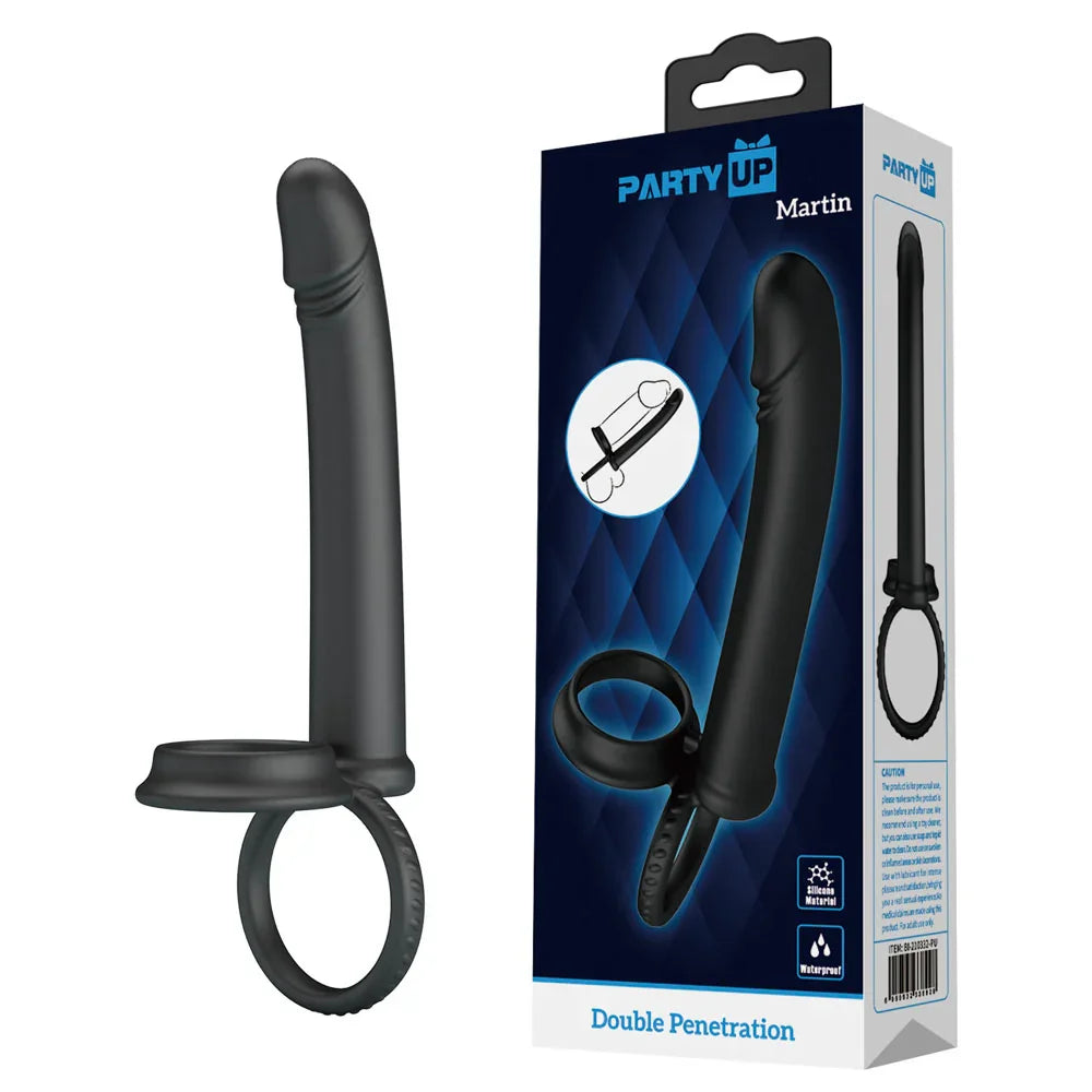 Party Up MARTIN Double Penetrator - Cock & Ball Rings with Double Penetrator - Take A Peek
