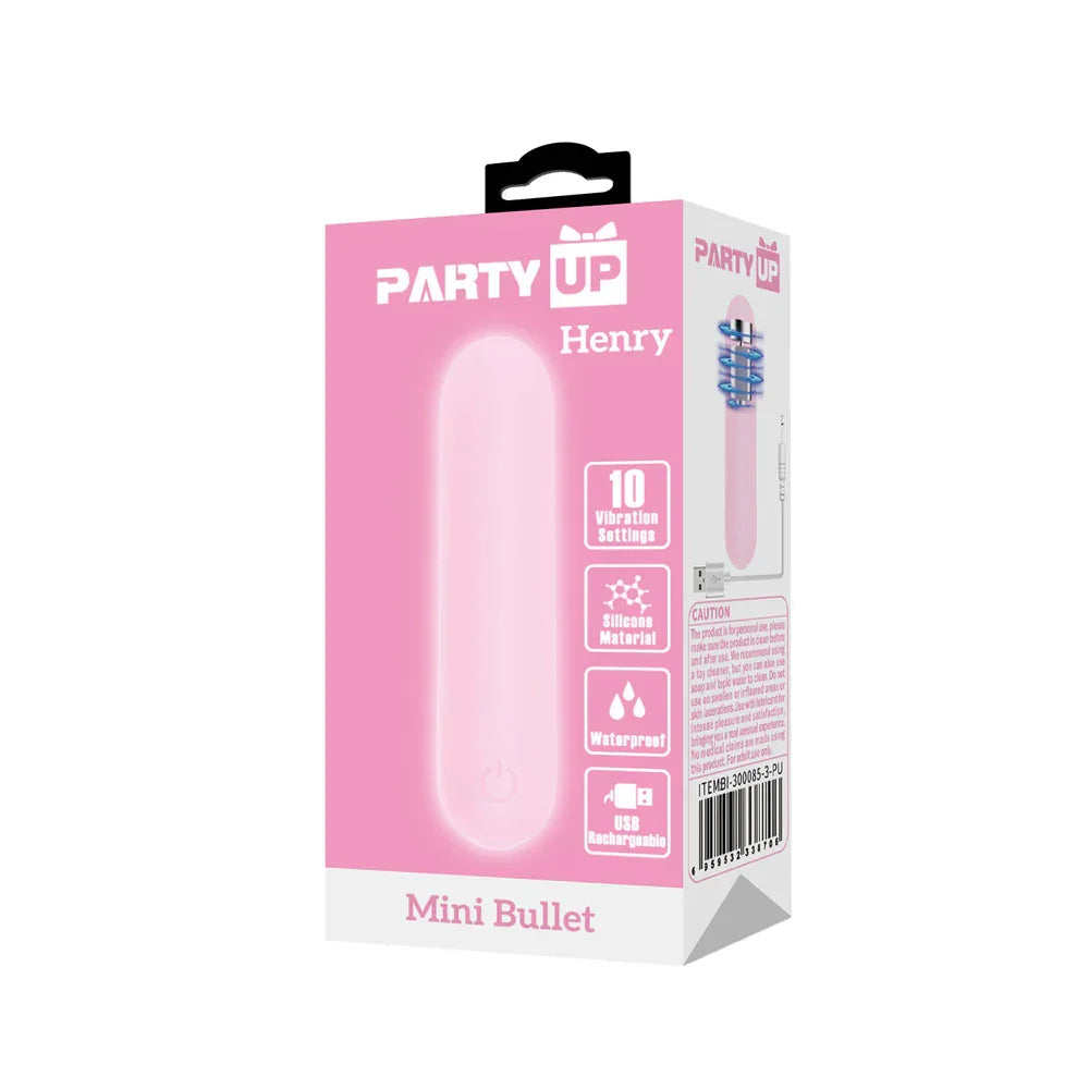 Party Up HENRY Mini Bullet - - 8 cm USB Rechargeable Bullet - Take A Peek