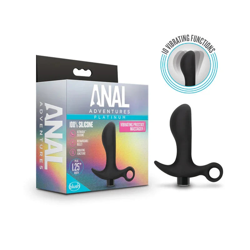 Anal Adventures Platinum Vibrating Prostate Massager 01 - 10.8 cm USB Rechargeable Prostate Massager - Take A Peek