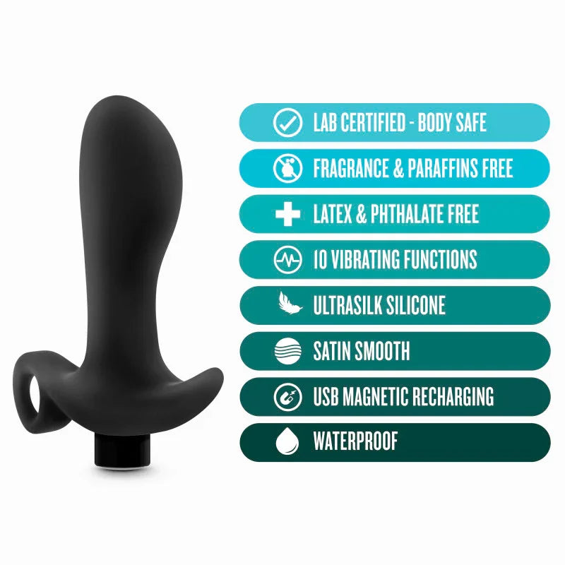 Anal Adventures Platinum Vibrating Prostate Massager 01 - 10.8 cm USB Rechargeable Prostate Massager - Take A Peek