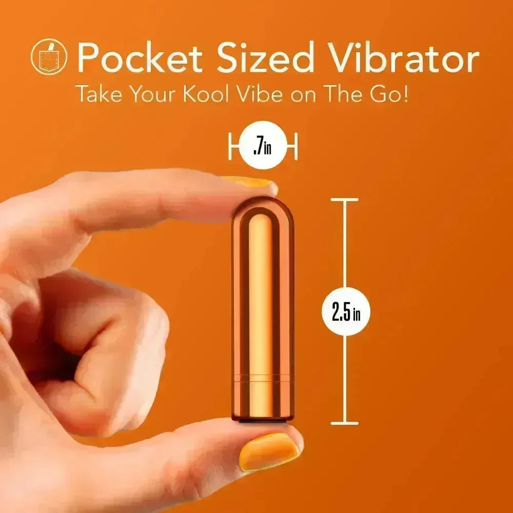 Kool Vibes - Rechargeable Mini Bullet - Tangerine - Orange 6.4 cm USB Rechargeable Bullet - Take A Peek