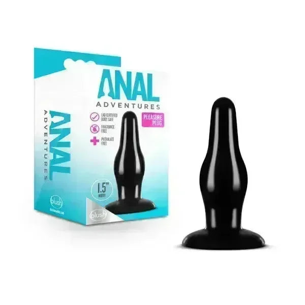 Anal Adventures Pleasure Plug - Black 10.8 cm (4.25'') Butt Plug - Take A Peek