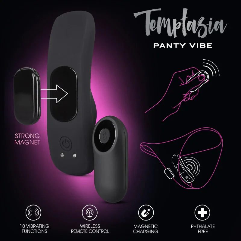 Temptasia Remote Control Panty Vibe - USB Rechargeable Panty Vibe - Take A Peek