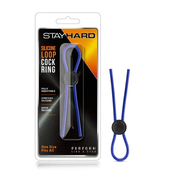 Stay Hard - Silicone Loop Cock Ring - Adjustable Lasso Cock Ring - Take A Peek