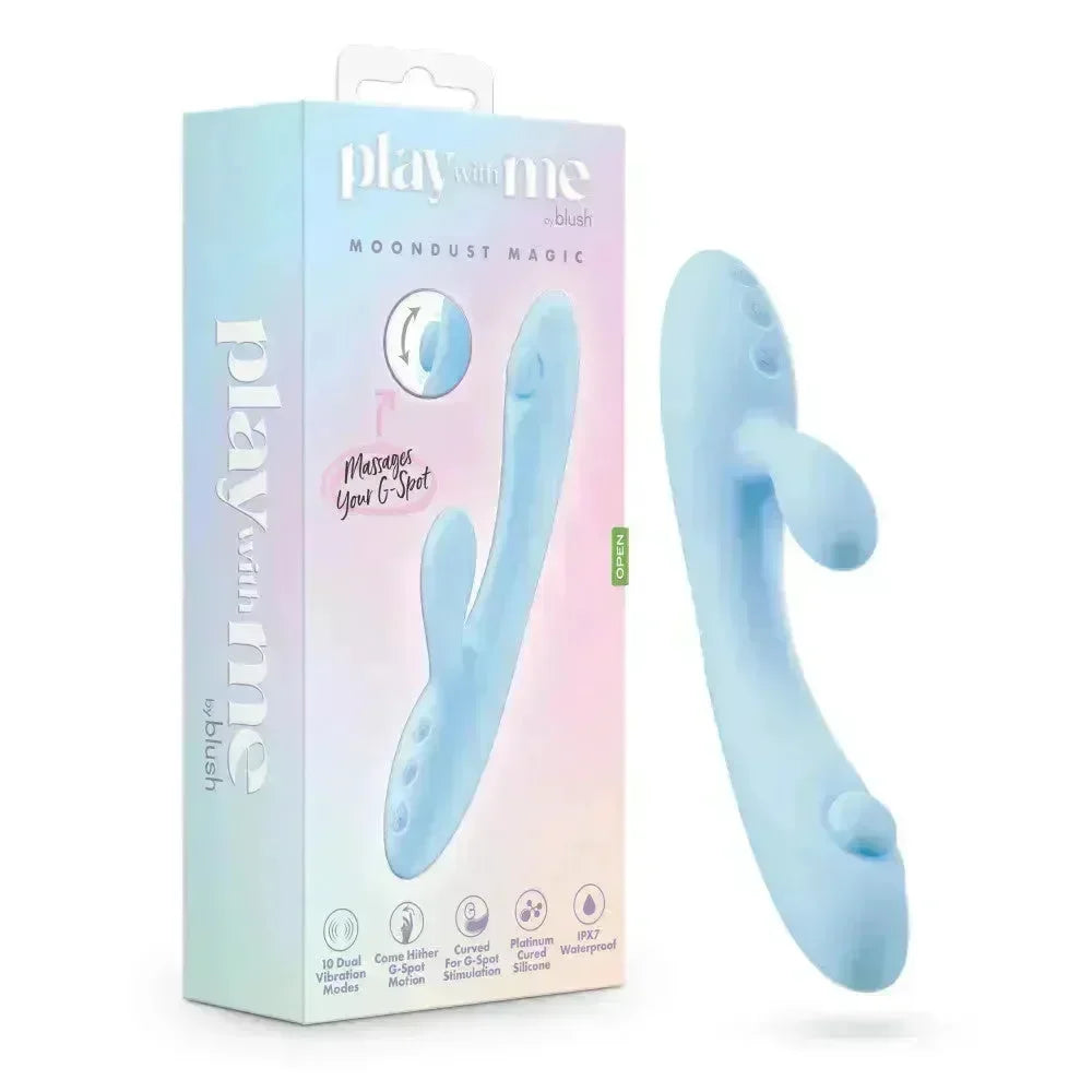 Play With Me - Moondust Magic - 20.3 cm USB Rechargeable Rabbit Vibrator - Take A Peek