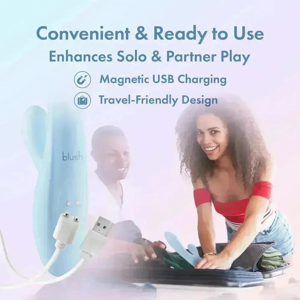 Play With Me - Moondust Magic - 20.3 cm USB Rechargeable Rabbit Vibrator - Take A Peek