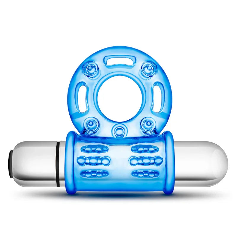 Stay Hard 10-Function Vibrating Bull Ring - Vibrating Cock Ring - Take A Peek