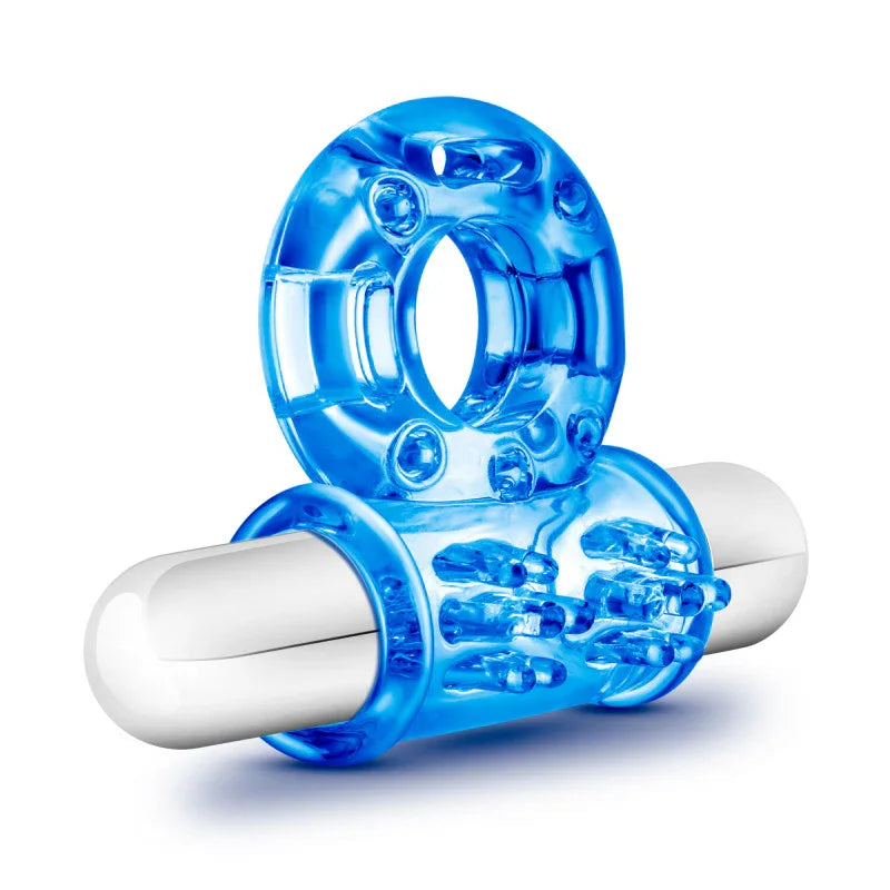 Stay Hard 10-Function Vibrating Bull Ring - Vibrating Cock Ring - Take A Peek