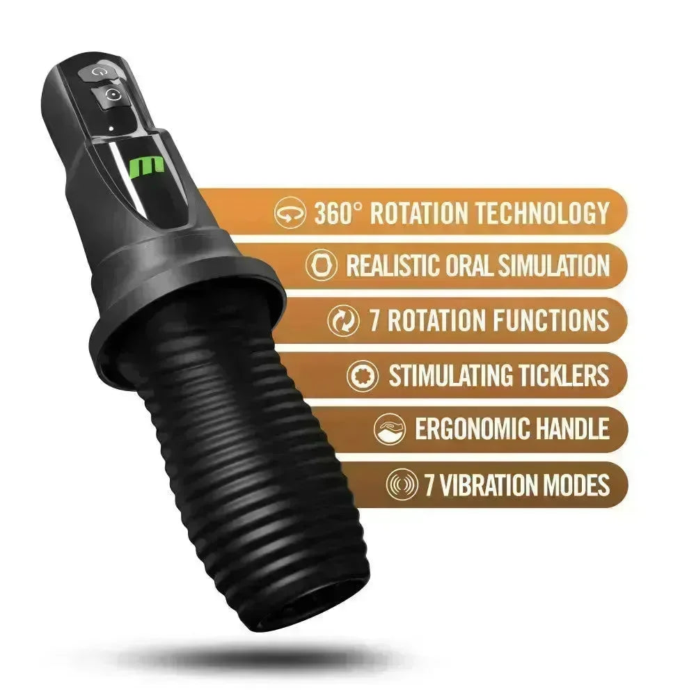 M For Men - 3rd Base - USB Rechargeable Vibrating & Rotating Auto Stroker - Take A Peek