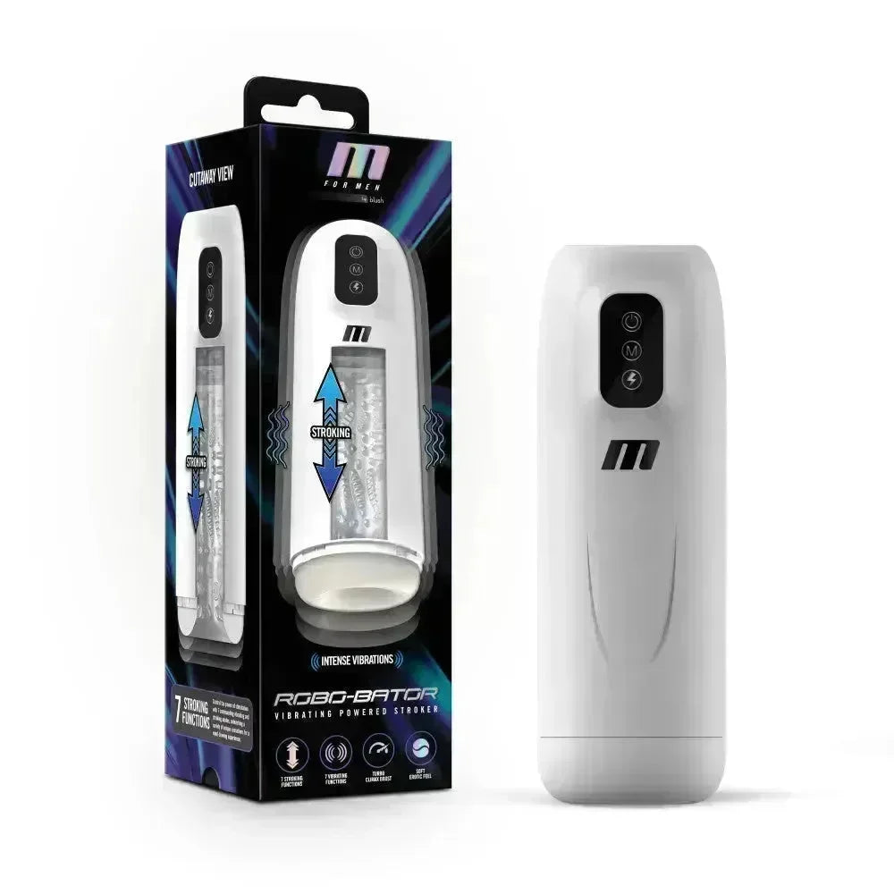M For Men Robo-Bator - USB Rechargeable Vibrating Auto Stroker - Take A Peek