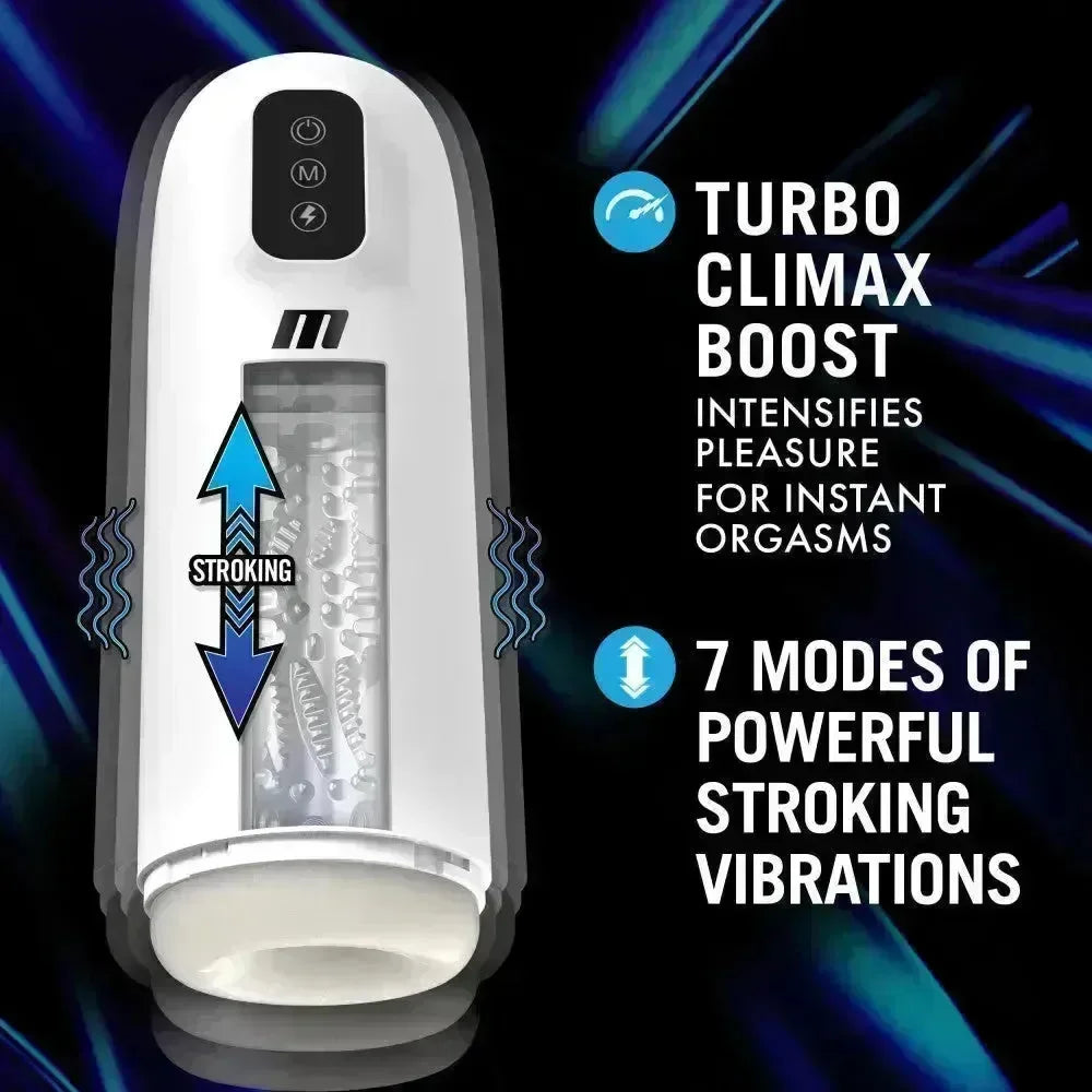 M For Men Robo-Bator - USB Rechargeable Vibrating Auto Stroker - Take A Peek