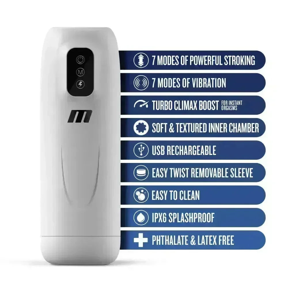 M For Men Robo-Bator - USB Rechargeable Vibrating Auto Stroker - Take A Peek
