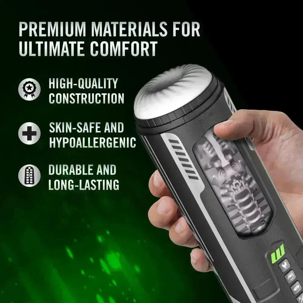 M For Men - Master Blaster - USB Rechargeable Vibrating & Sucking Auto Stroker - Take A Peek