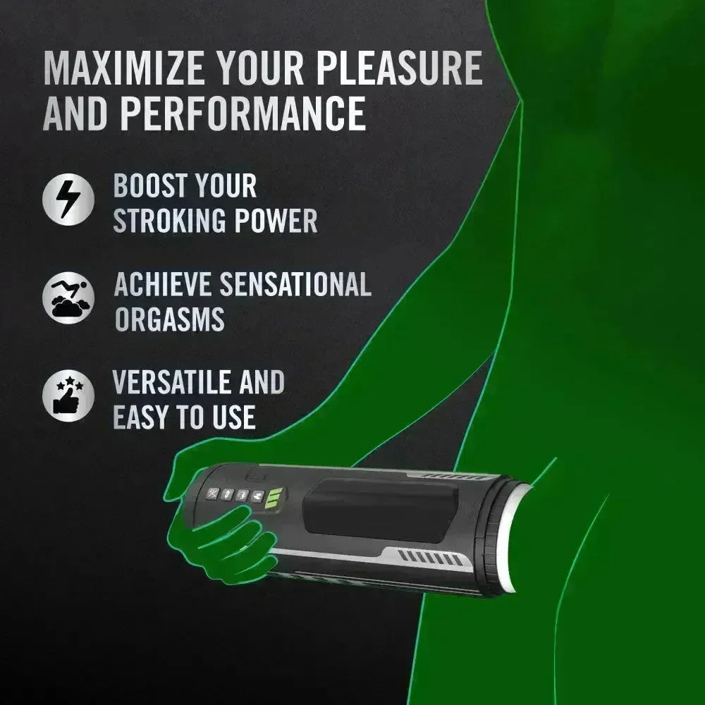 M For Men - Master Blaster - USB Rechargeable Vibrating & Sucking Auto Stroker - Take A Peek