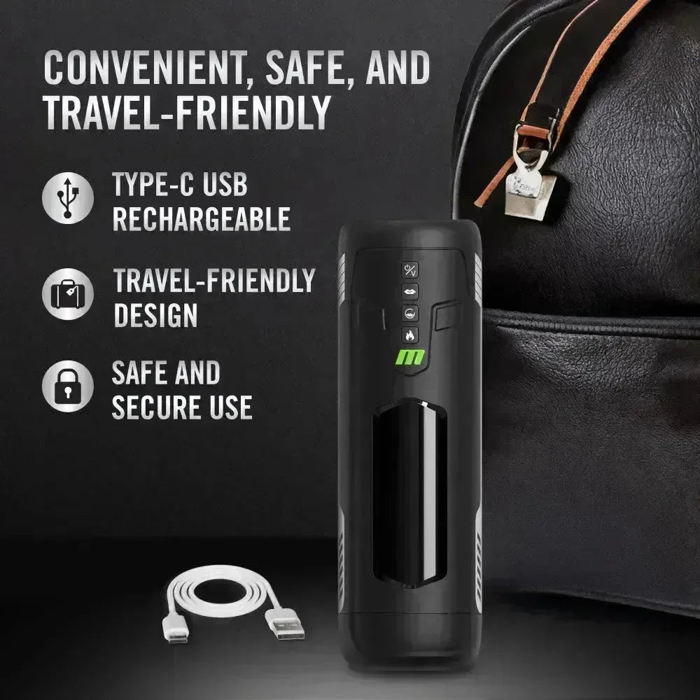 M For Men - Master Blaster - USB Rechargeable Vibrating & Sucking Auto Stroker - Take A Peek