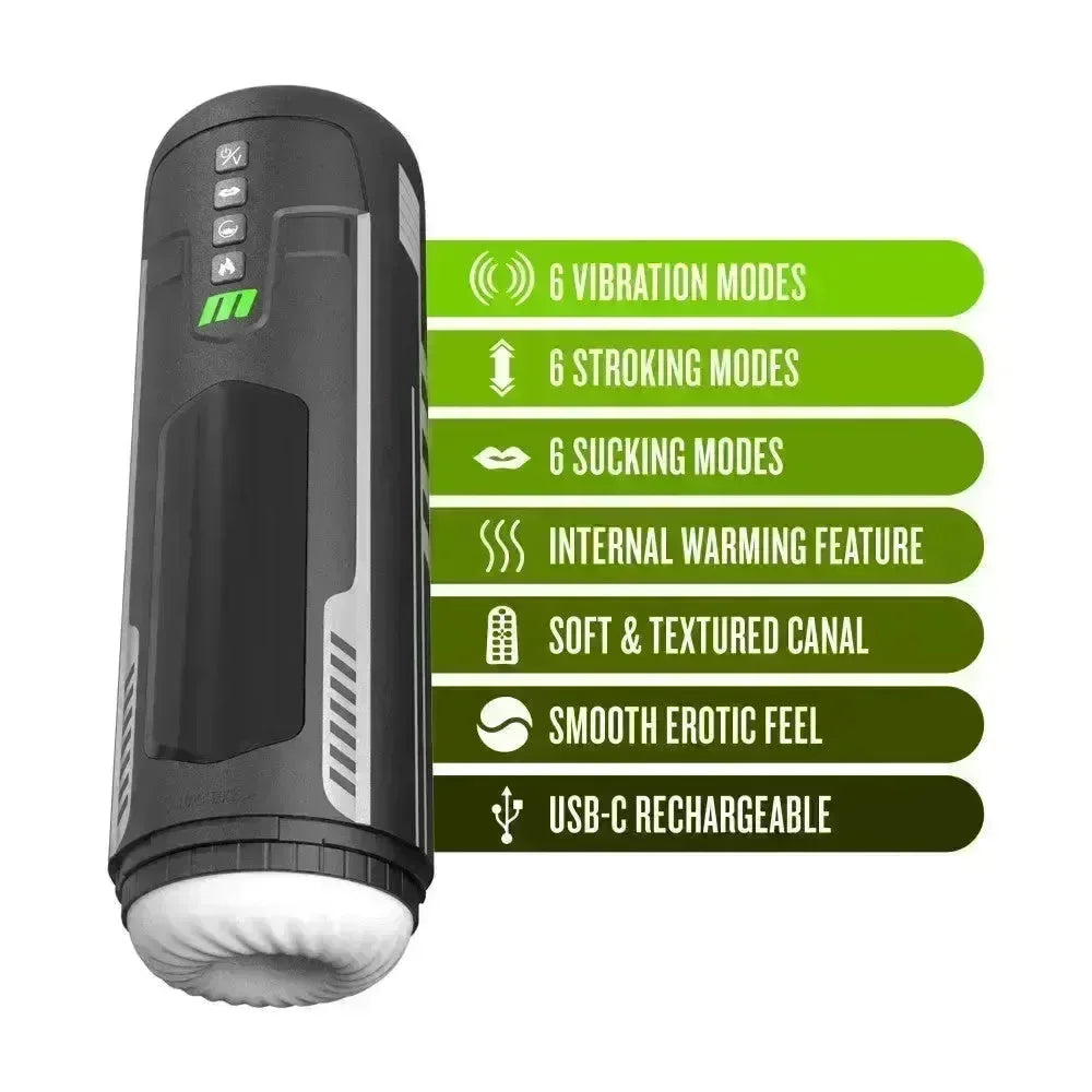 M For Men - Master Blaster - USB Rechargeable Vibrating & Sucking Auto Stroker - Take A Peek