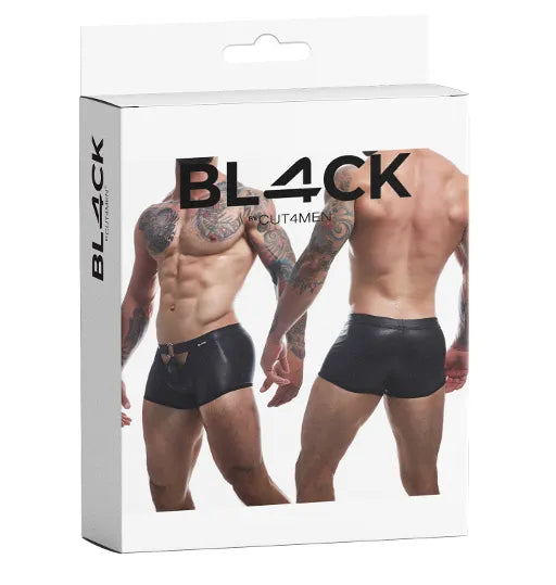 CUT FOR MEN PEEKABOO MINI PANTS SMALL BLACK - Take A Peek
