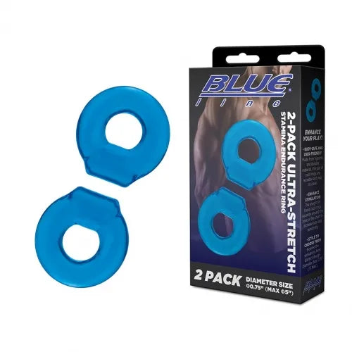 Blue Line 2-Pack Ultra-Stretch Stamina Endurance Ring - Take A Peek