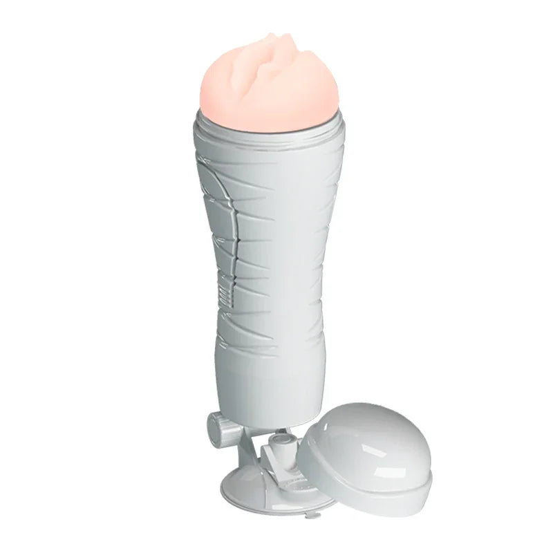 CRAZY BULL Flora Stroker - Squeezable Vagina Stroker with Suction Base - Take A Peek