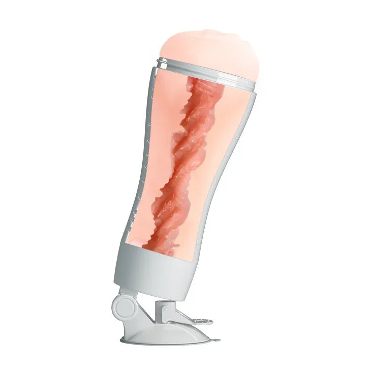CRAZY BULL Flora Stroker - Squeezable Vagina Stroker with Suction Base - Take A Peek