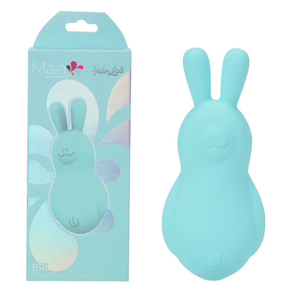 Maia BRI - Teal - Teal 9 cm USB Rechargeable Vibrating Bunny Bullet - Take A Peek