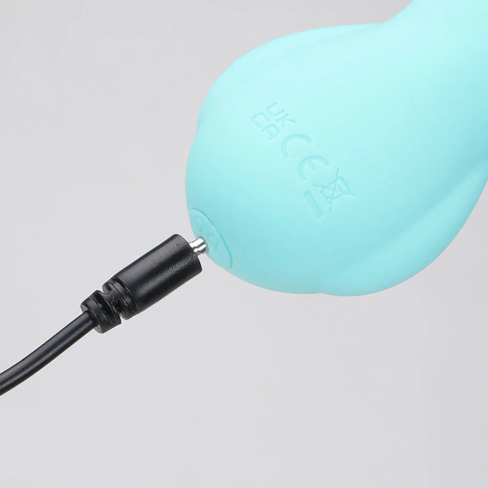 Maia BRI - Teal - Teal 9 cm USB Rechargeable Vibrating Bunny Bullet - Take A Peek