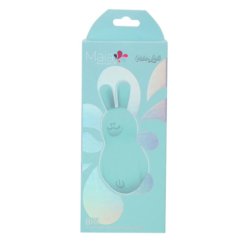Maia BRI - Teal - Teal 9 cm USB Rechargeable Vibrating Bunny Bullet - Take A Peek