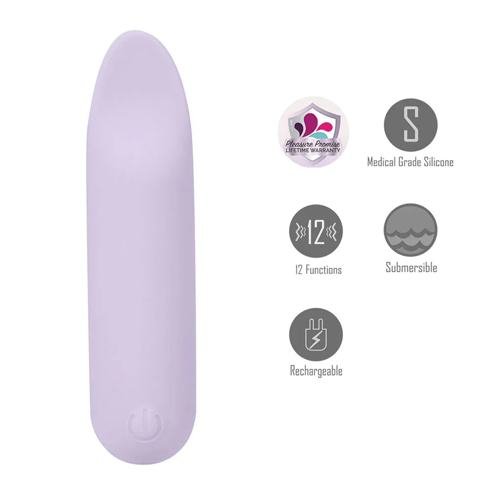 Maia TAWNI - Lavender - Lavender 9 cm USB Rechargeable Bullet with Flickering Tip - Take A Peek