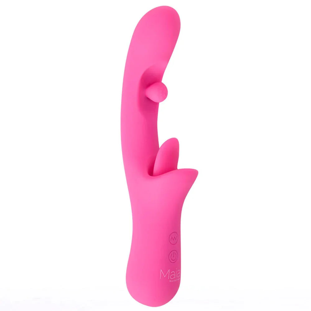 Maia ALORA - 24.1 cm USB Rechargeable Rotating & Licking Vibrator - Take A Peek