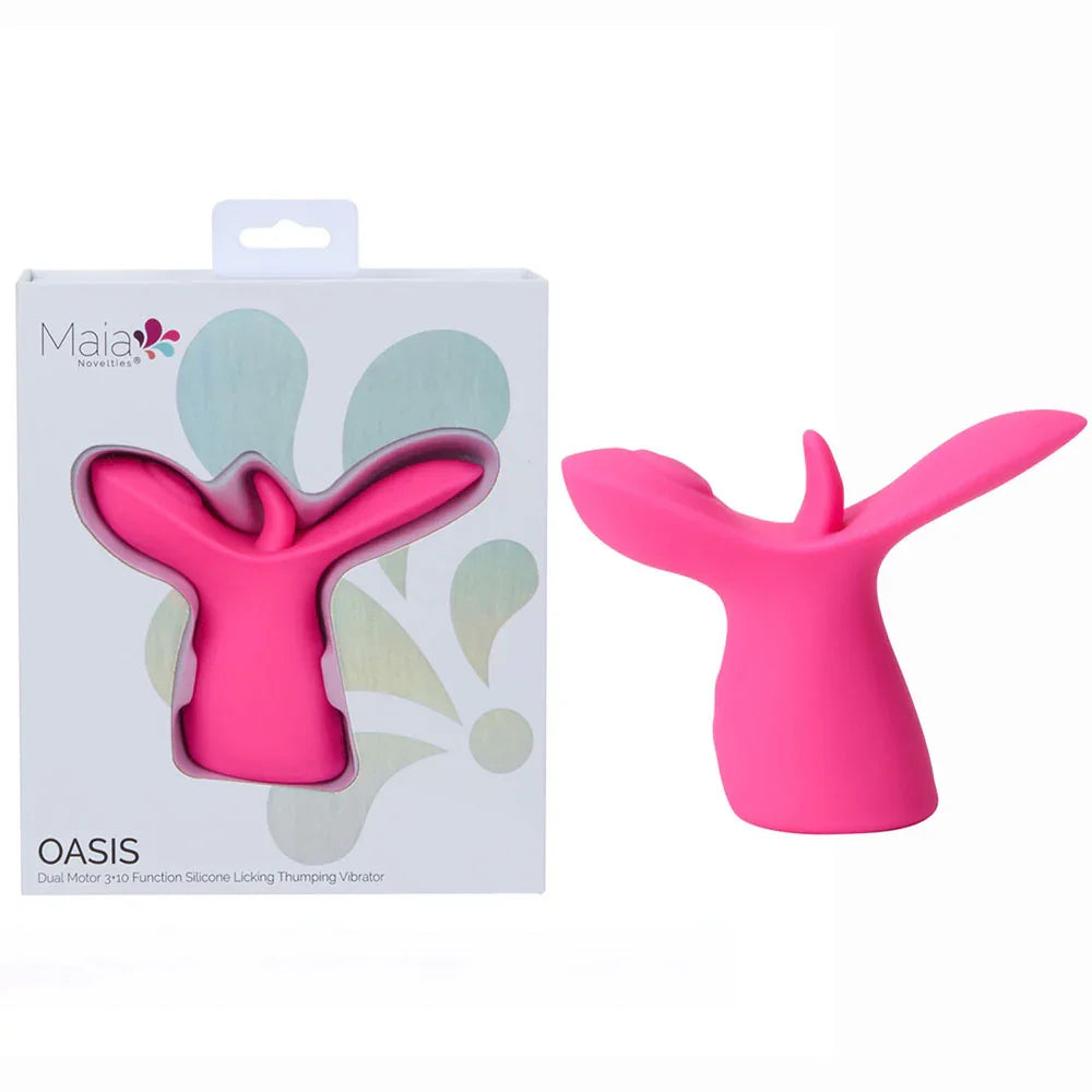 Maia OASIS - - USB Rechargeable Dual Motor Licking & Thumping Stimulator - Take A Peek